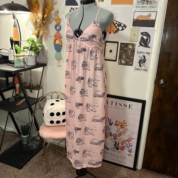 Patagonia Pink Coastal Sketch Dress Size S - Picture 9 of 12